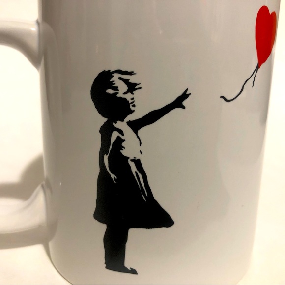 Banksy “Girl with Balloon” Mug Ceramic Coffee - Picture 3 of 7
